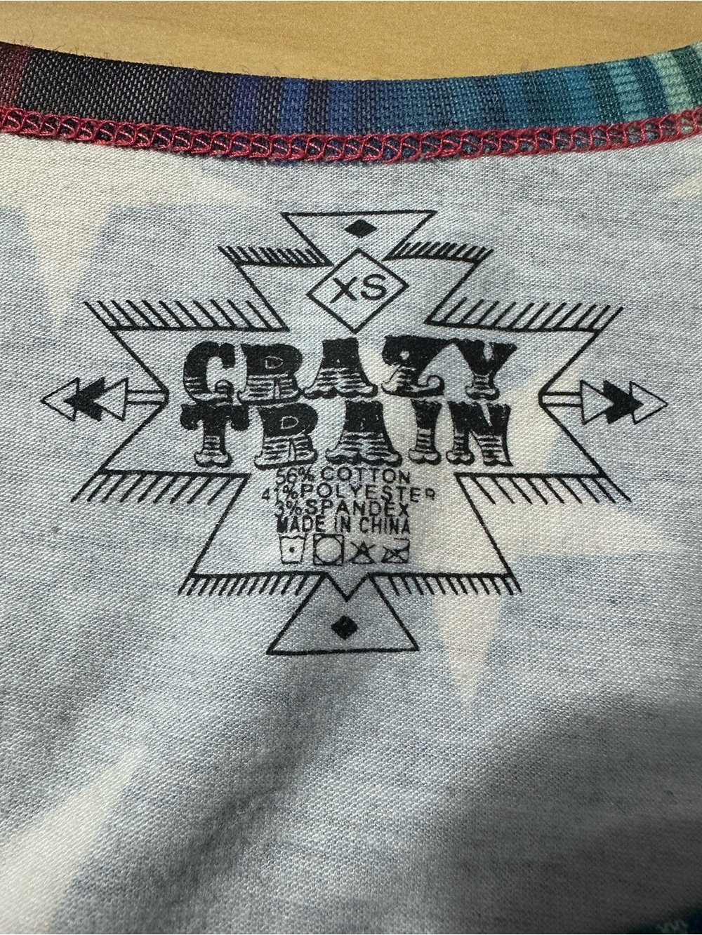 Crazy Train Star Spangled Serape Women’s XS Tank Top 4th Of July Patriotic Star - Picture 3 of 3